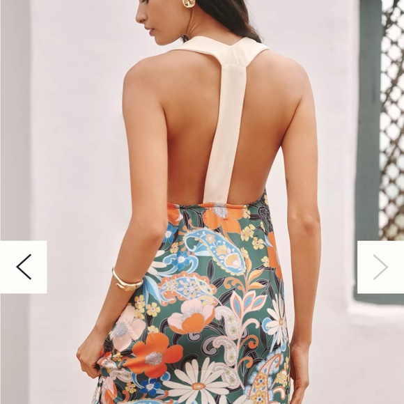 Anthropologie Blue and Orange Sleeveless Sundress - Picture 2 of 3